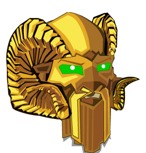 Bearded Golden Ram Helm